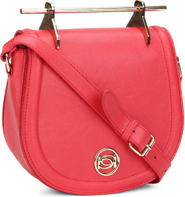 

BeBe Women Casual Red Genuine Leather Sling Bag