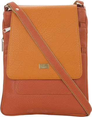 

K London Women Casual Brown, Tan Leatherette Sling Bag