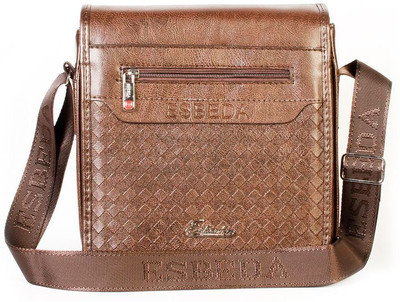 

Esbeda Men Formal Brown PU Sling Bag