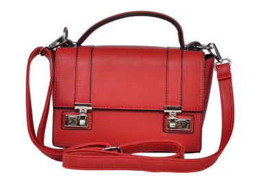 

Peaubella Women Casual Red Leatherette Sling Bag