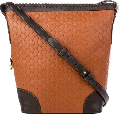 

Hidesign Women Formal Tan, Brown Genuine Leather Sling Bag, Brown;tan