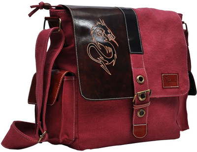 

Hawai Women Casual Red Canvas Sling Bag