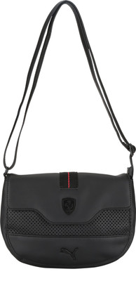 

Puma Women Casual Black PU Sling Bag