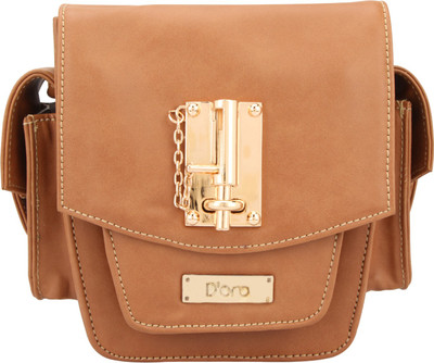 

D'oro Women Casual Brown PU Sling Bag