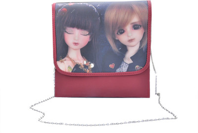 

Urban Street Women Casual Maroon Rexine Sling Bag