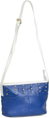 

Lychee Women Blue, White PU Sling Bag