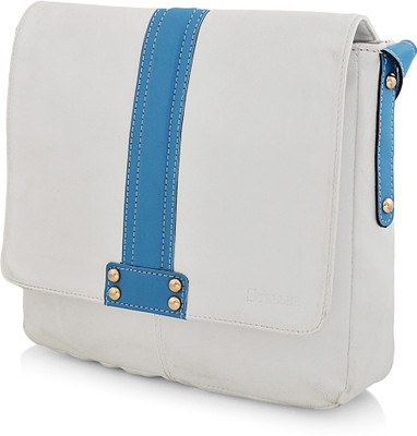 

Steller Women White PU Sling Bag