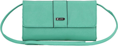 

Lavie Women Casual Green PU Sling Bag