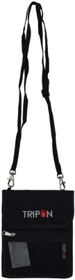Tripon Men & Women Casual Black Nylon Sling Bag