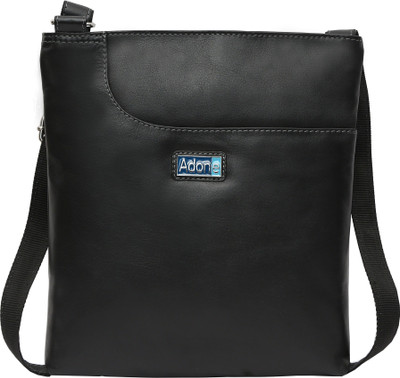 

Adone Men & Women Formal Black Genuine Leather Sling Bag