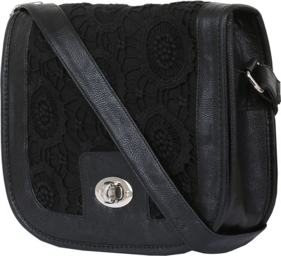 

Pickpocket Women Casual Black Canvas Sling Bag