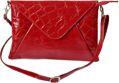 

Rivory Bros Women Casual Red Genuine Leather Sling Bag
