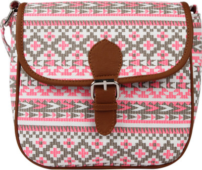 

Kleio Women Pink Canvas Sling Bag