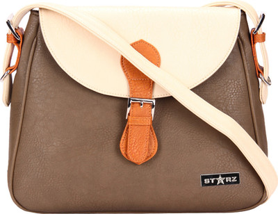 

Starz Women Casual Khaki, White, Brown PU Sling Bag, Brown;khaki;white