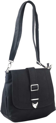Metro Girls Casual Black PU Sling Bag