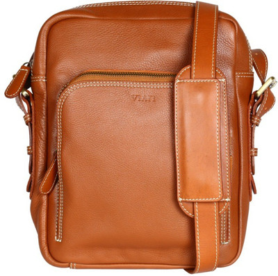 

Viari Men Casual Tan Genuine Leather Messenger Bag