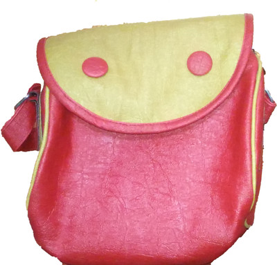 

Rapidcostore Girls Casual Pink Leatherette Sling Bag