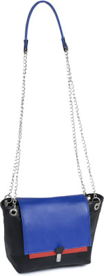

Lychee Women Black, Blue PU Sling Bag