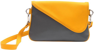 

The Parallels Girls Casual Yellow PU Sling Bag