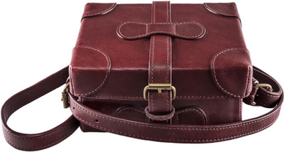 

Hidesign Women Formal Red Genuine Leather Sling Bag