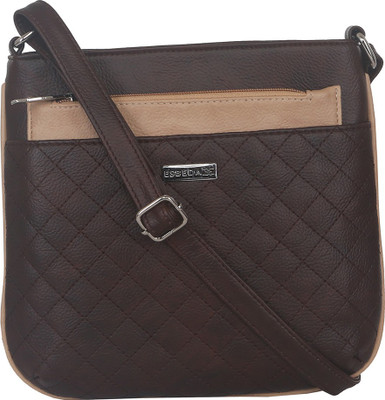 

Esbeda Women Casual Brown Leatherette Sling Bag