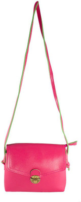

Heels & Handles Women Casual Pink Leatherette Sling Bag