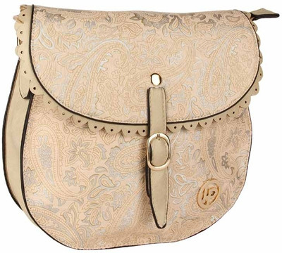 

Lino Perros Women Casual Beige PU Sling Bag