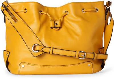 

Allen Solly Women Yellow Genuine Leather Sling Bag