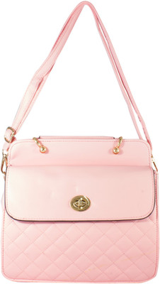 

Heels & Handles Women Casual Pink Leatherette Sling Bag
