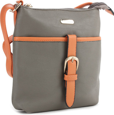

Lavie Women Casual Grey PU Sling Bag