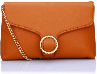 

Caprese Women Evening/Party Brown Leatherette Sling Bag