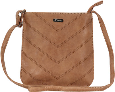 

Lavie Women Casual Tan PU Sling Bag