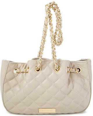 

BeBe Women Evening/Party Grey Genuine Leather Sling Bag
