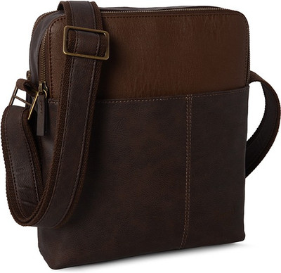 

Baggit Men Casual Brown Leatherette Sling Bag