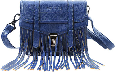 Remanika Women Casual Blue PU Sling Bag