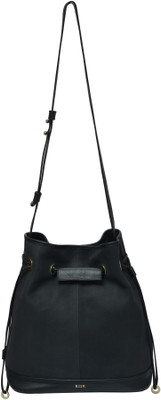 

RI2K Women Casual Black Genuine Leather, Polyester Sling Bag