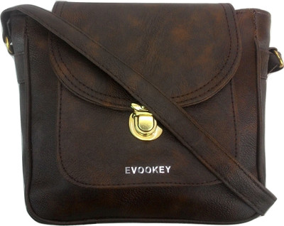 

Evookey Women Casual Brown PU Sling Bag