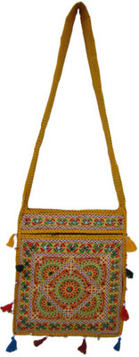 

The Living Craft Women Casual Multicolor Cotton Sling Bag
