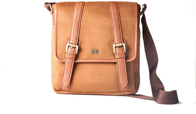 

Atorse Men Casual Tan PU Sling Bag