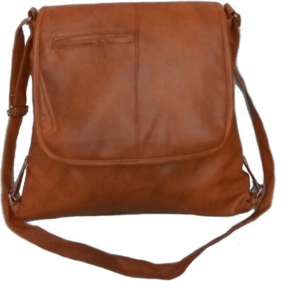 

Craveforit Girls Casual Brown PU Sling Bag