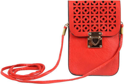 

Harp Women Casual Red Leatherette Sling Bag