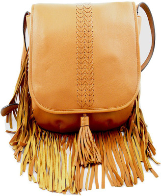 

Sophia Visconti Girls Casual Tan Genuine Leather Sling Bag