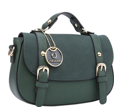 

Fur Jaden Women Casual Green PU Sling Bag