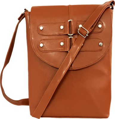 

SPLICE Girls Casual Tan PU Sling Bag