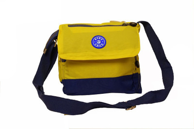 

Bobo Men & Women Casual Yellow, Blue Nylon Sling Bag, Blue;yellow