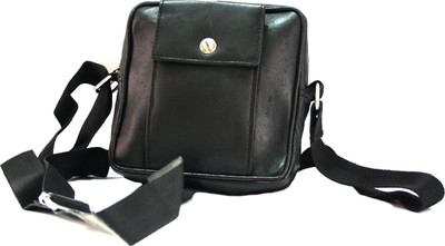 

Modish Designs Men Casual Black Genuine Leather Sling Bag