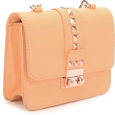 

BC BG Women Evening/Party Orange Genuine Leather Sling Bag