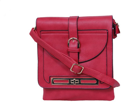 Sandy Winds Girls Casual Pink Leatherette Sling Bag