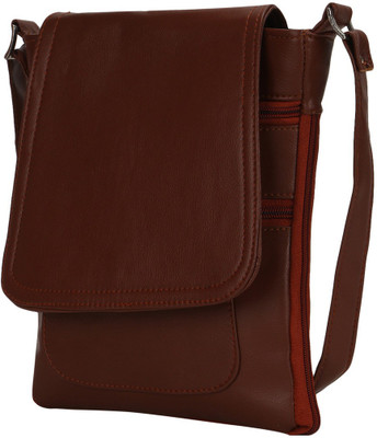 

MIPEMINE Girls Casual Brown PU Sling Bag