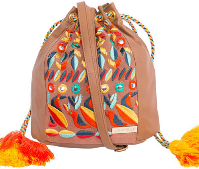 

Chumbak Women Casual Beige PU Sling Bag